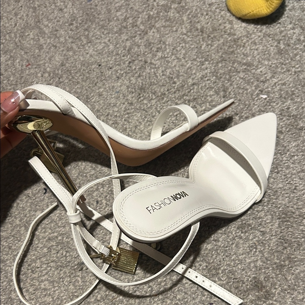 Fashion Nova Elegant White Heels